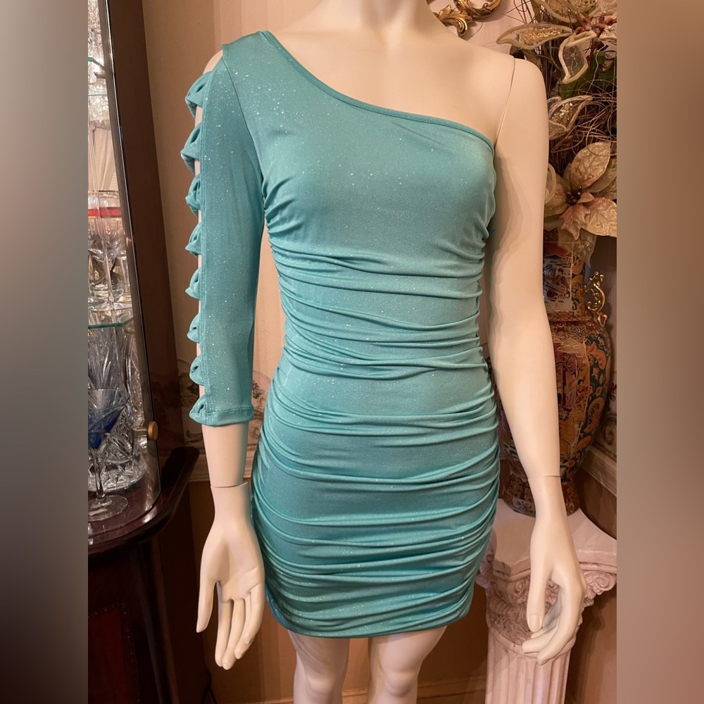 One Sleeve Mini Dress.